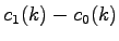 ${c_{1}(k)}-{c_{0}(k)}$