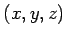 $(x,y,z)$